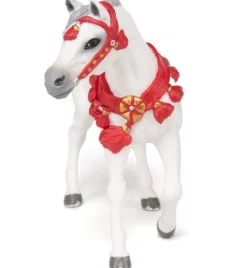Papo Figura De Caballo Arabe Blanco Con Traje De Desfile - ^ Caballos