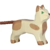 Holztiger Figura De Gato, Marron Y Blanco - ^ Perros Y Gatos