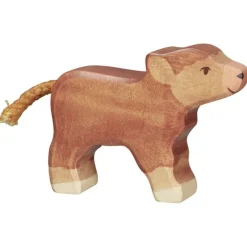 Holztiger Figura De Ternero De Ganado De Las Tierras Altas - ^ Animales De Granja