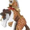 Papo Figura Del Caballo Del Maestro De Armas Con Escudo De Ciervo - ^ Caballeros