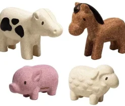 Plan Toys Figuras - 4 Animales De Granja - ^ Animales De Granja