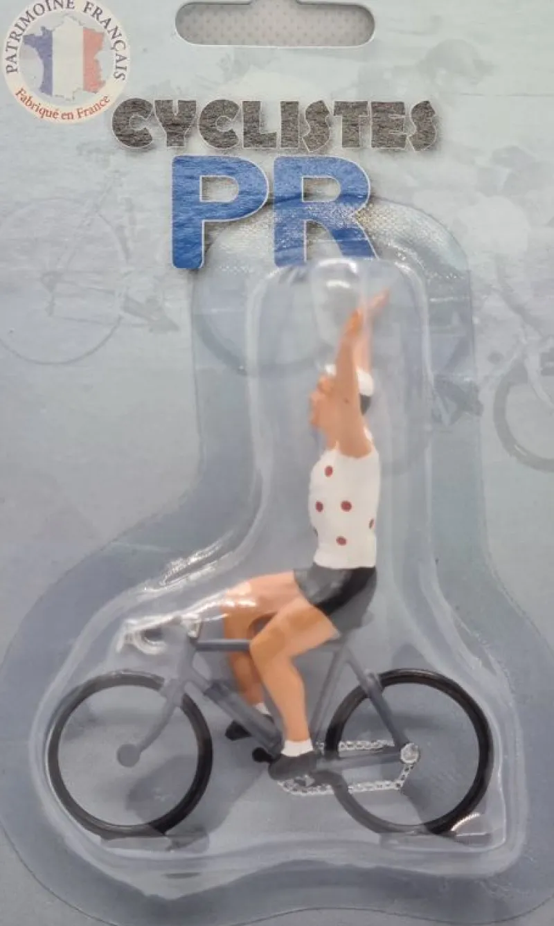 Fonderie Roger Figurita Ciclista D Ganador Maillot De Lunares - ^ Ciclistas En Miniatura