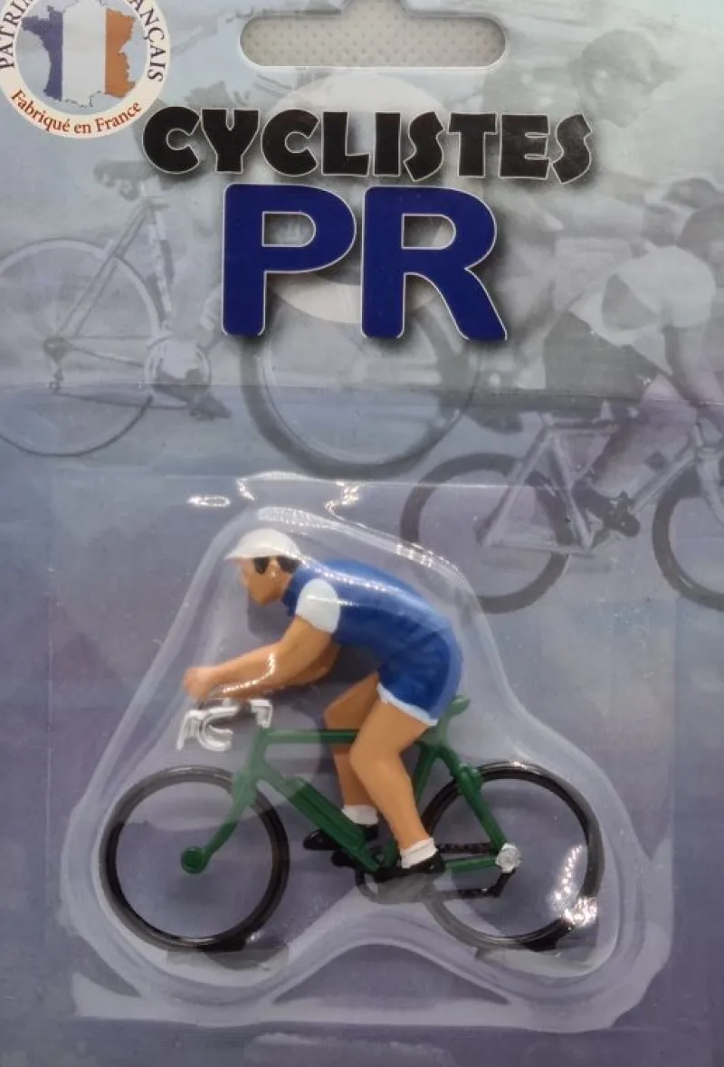 Fonderie Roger Figurita Ciclista D Sprinter Maillot Azul Mangas Blancas - ^ Ciclistas En Miniatura