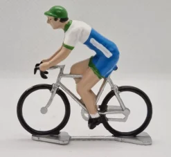Fonderie Roger Figurita Ciclista R Maillot Verde Y Blanco Azul - ^ Ciclistas En Miniatura