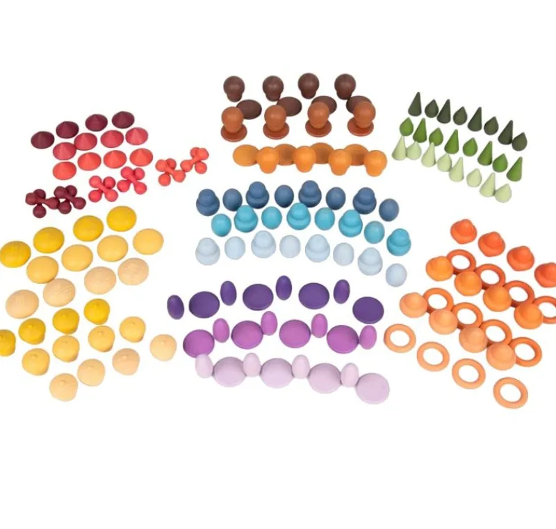 TickiT Formas De Madera De Colores 168 Piezas - ^ Juegos Montessori