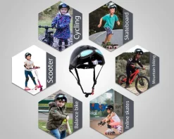 Kiddimoto Gafa Casque Negra Media - ^ Cascos Y Guantes