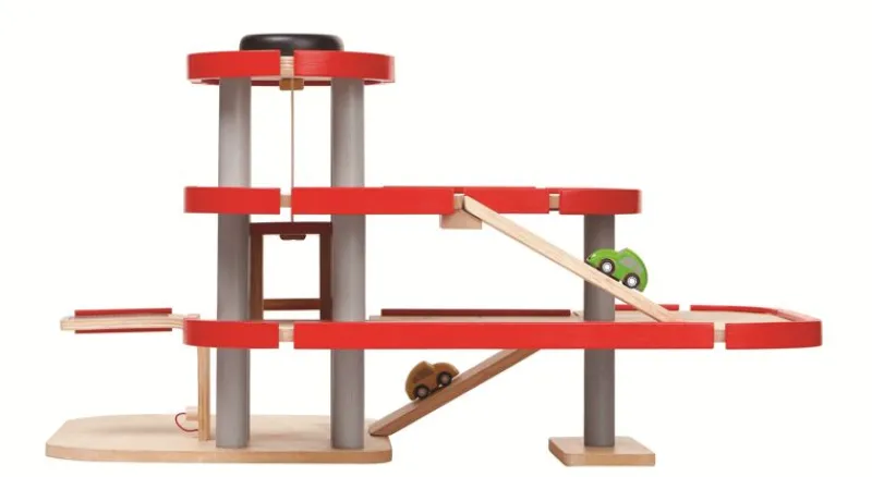 Plan Toys Garaje Parking En Bois - ^ Circuitos Routiers, Garajes, Estaciones-Servicios...