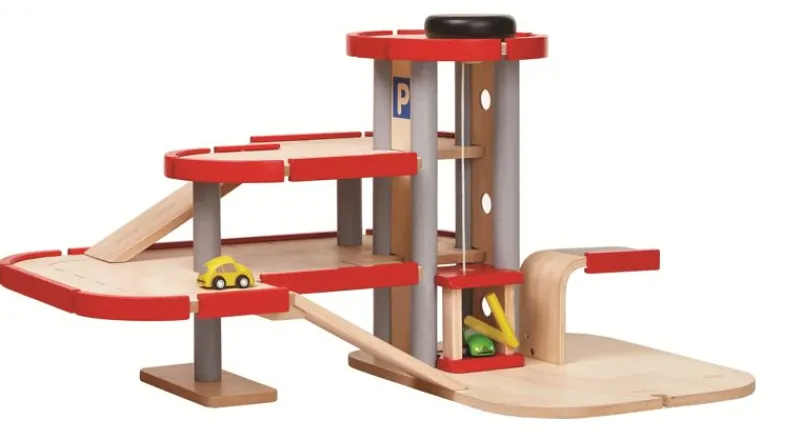 Plan Toys Garaje Parking En Bois - ^ Circuitos Routiers, Garajes, Estaciones-Servicios...