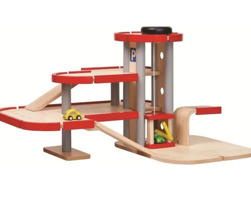Plan Toys Garaje Parking En Bois - ^ Circuitos Routiers, Garajes, Estaciones-Servicios...
