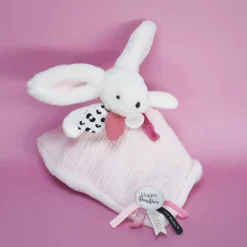 Doudou et Compagnie Happy Blush Doudou Pompon Rose - ^ Doudous