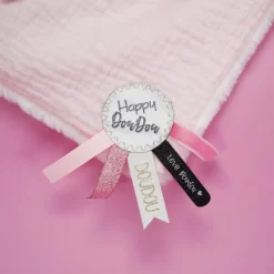 Doudou et Compagnie Happy Blush Doudou Pompon Rose - ^ Doudous