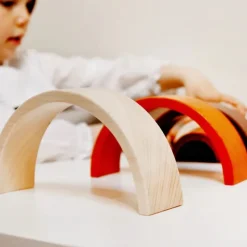 Bigjigs Toys Juego Arco Iris De Madera Naturel - ^ Juguetes Para El Aprendizaje Temprano Y La Motricidad