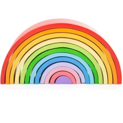 Bigjigs Toys Juego Arco Iris Grandes De Madera - ^ Juguetes Para El Aprendizaje Temprano Y La Motricidad