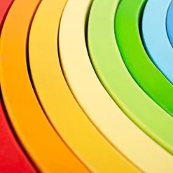 Bigjigs Toys Juego Arco Iris Grandes De Madera - ^ Juguetes Para El Aprendizaje Temprano Y La Motricidad