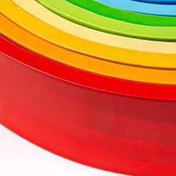 Bigjigs Toys Juego Arco Iris Grandes De Madera - ^ Juguetes Para El Aprendizaje Temprano Y La Motricidad
