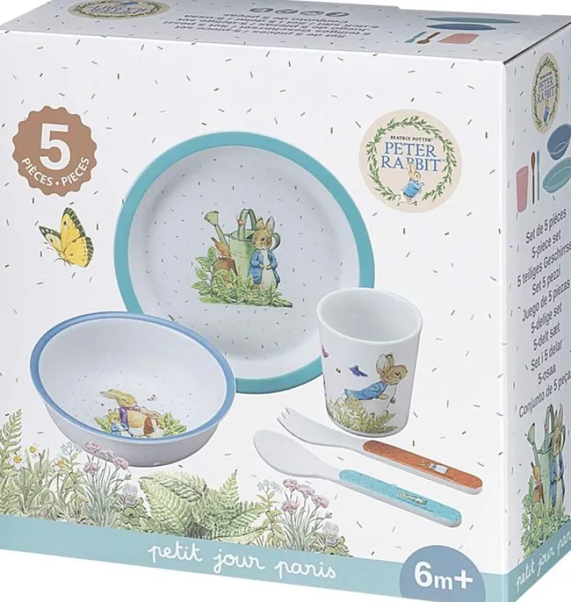 Petit Jour Juego De 5 Piezas En Caja Blue Rabbit Stone - ^ Una Mesa