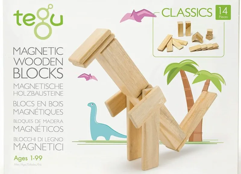Tegu Juego De 14 Piezas Natural - ^ Imanes, Libros Magnéticos Y Juegos Magnéticos