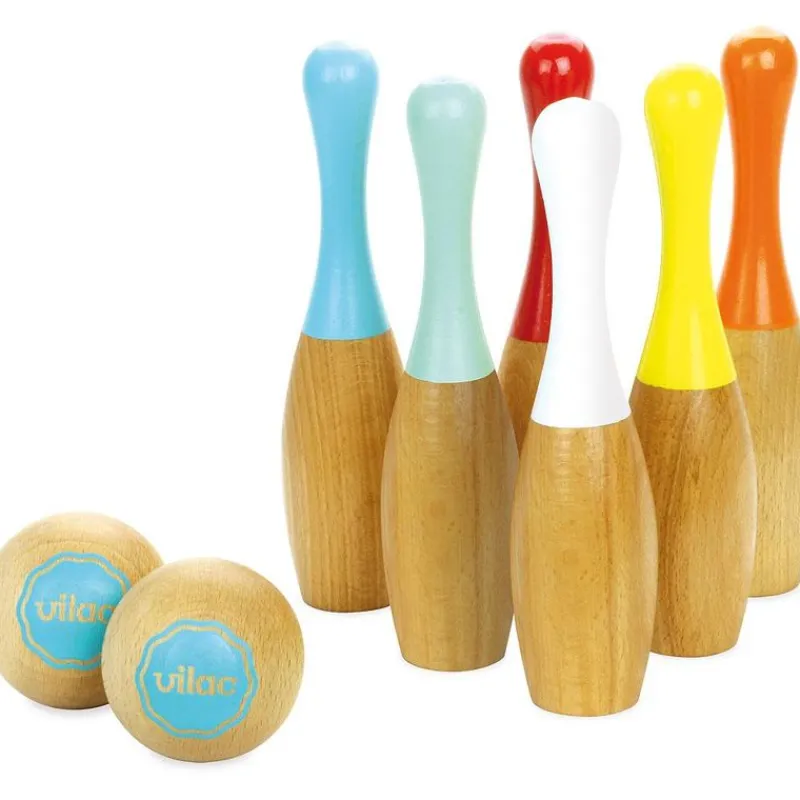 Vilac Juego De Bolos Bicolor - ^ Bolos, Petanca Y Croquet