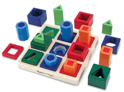 Melissa & Doug Juego De Clasificacion Y Secuencia De Formas - ^ Aprender Divirtiéndose