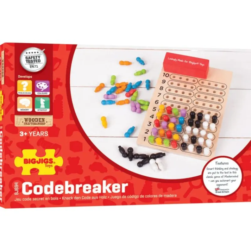 Bigjigs Toys Juego De Codigo De Colores De Madera - ^ Juegos De Puzzle, Estrategia Y Logica