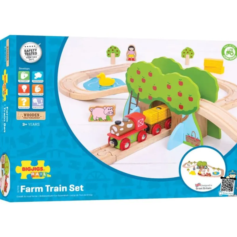 Bigjigs Toys Juego De Tren De Granja - ^ Rutas Del Tren Brio