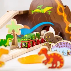 Bigjigs Toys Juego De Tren Dinosaurio - ^ Rutas Del Tren Brio