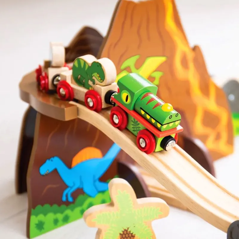 Bigjigs Toys Juego De Tren Dinosaurio - ^ Rutas Del Tren Brio