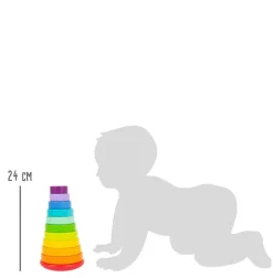 Small foot company Juego Torre Apilable Y Encajable Arcoiris - ^ Bloques Y Juguetes Apilables