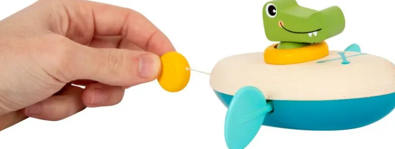 Small foot company Juguete Acuatico Cocodrilo En Una Canoa - ^ Barcos, Juguetes Para El Agua Y La Playa