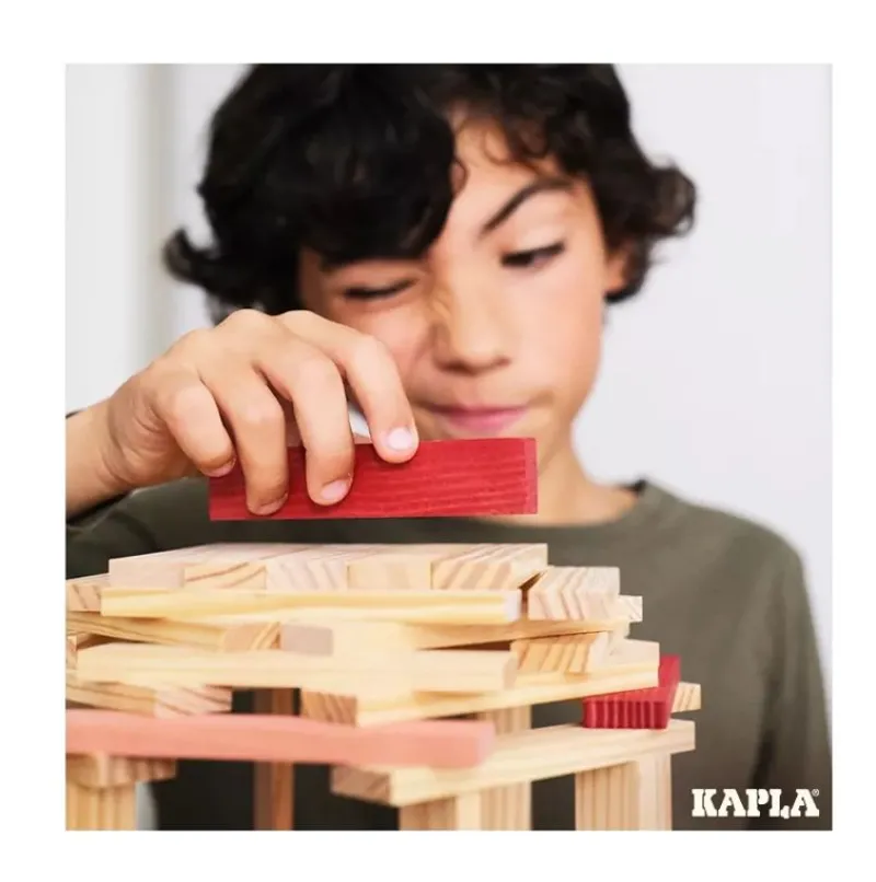 Kapla 120 Barril Azul Rosado Rojo - ^ Tablas De Madera