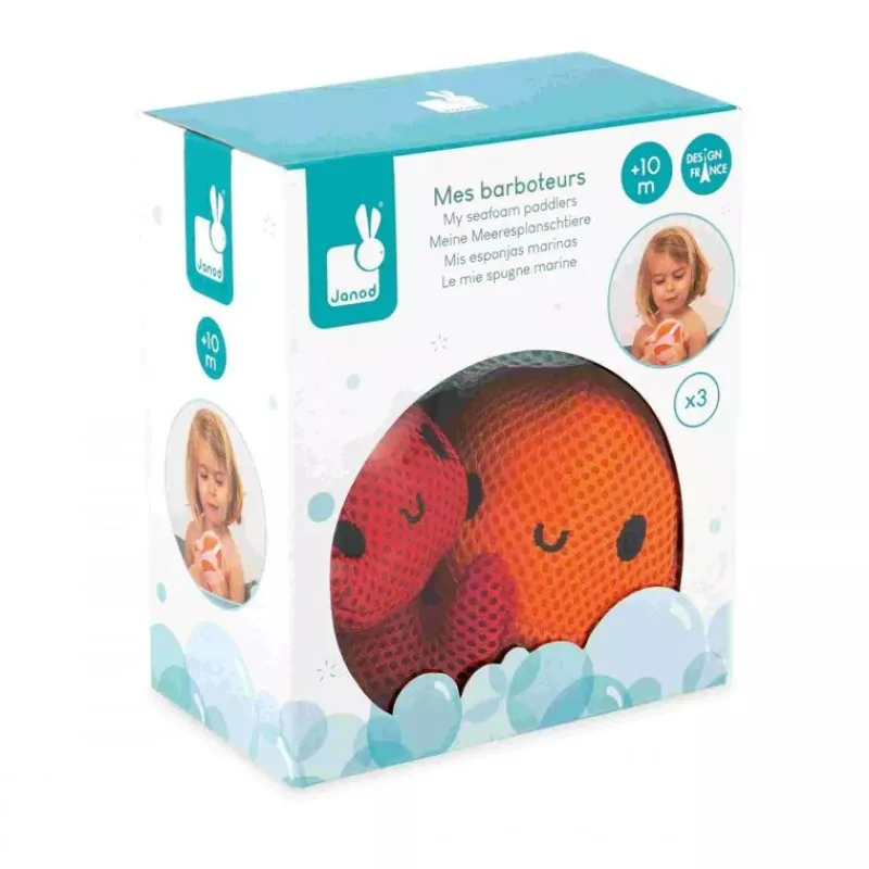 Janod Kit De 3 Esponjas Marinas - ^ Juguetes Para El Baño