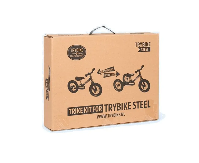 Trybike Kit De Triciclo De Acero - Neumaticos Negros - ^ Draisiennes Y Bicicletas De Madera