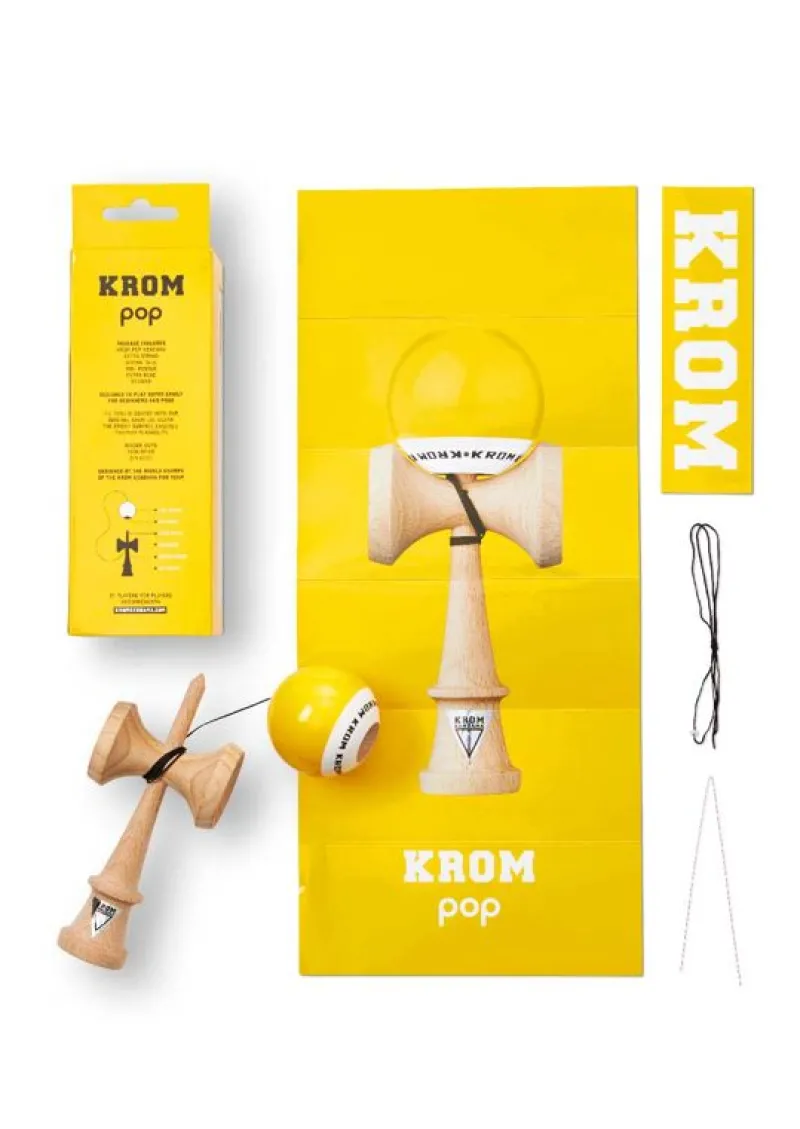 KROM Kendama Pop Lol Amarillo - ^ Diabolos Y Malabares