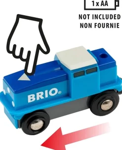 Brio Locomotora De Carga Azul Con Bateria - ^ Locomotoras, Vagones Y Trenes Brio