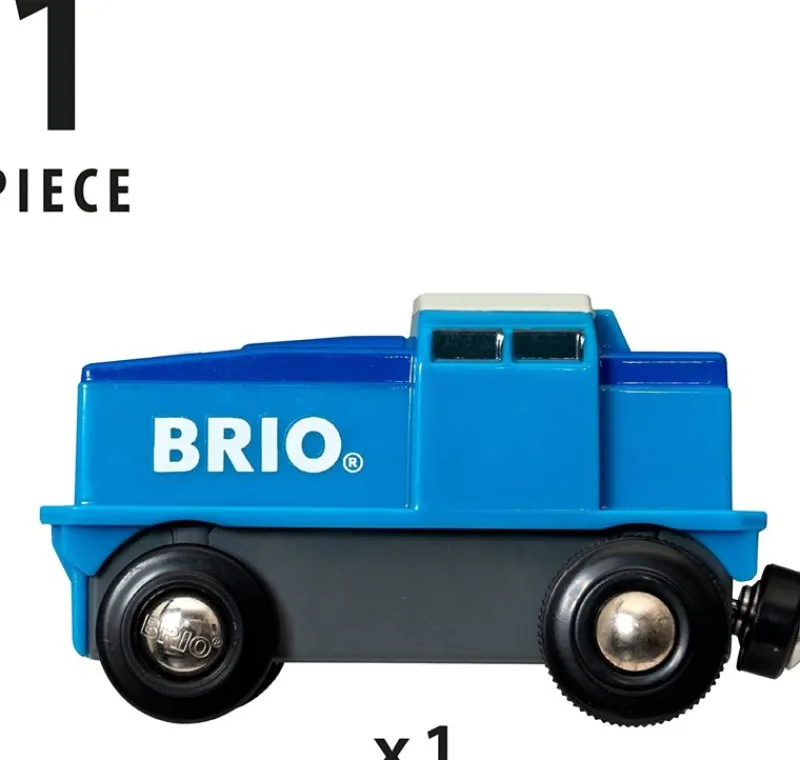 Brio Locomotora De Carga Azul Con Bateria - ^ Locomotoras, Vagones Y Trenes Brio
