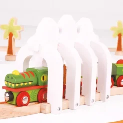Bigjigs Toys Locomotora Y Vagones Dinosaurio - ^ Locomotoras, Vagones Y Trenes Brio
