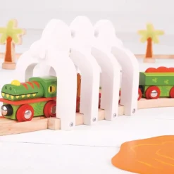 Bigjigs Toys Locomotora Y Vagones Dinosaurio - ^ Locomotoras, Vagones Y Trenes Brio