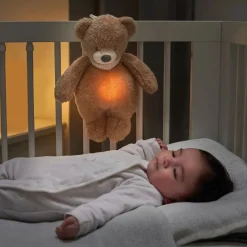 Nattou Luz De Noche De Peluche Oso Sleepy - Marron Claro - ^ Linternas Y Lámparas De Noche