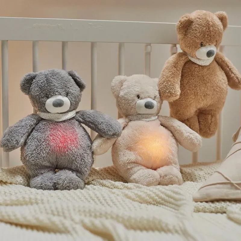Nattou Luz De Noche De Peluche Oso Sleepy - Marron Claro - ^ Linternas Y Lámparas De Noche