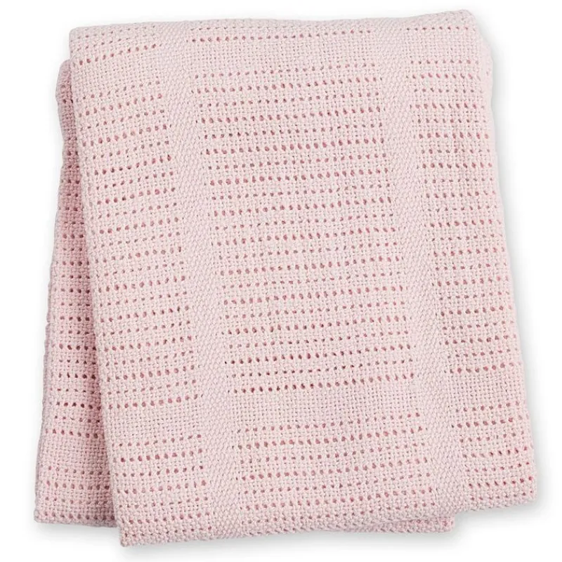 Lulujo Manta De Punto De Algodon - Rosa - ^ Mantas Y Pañales