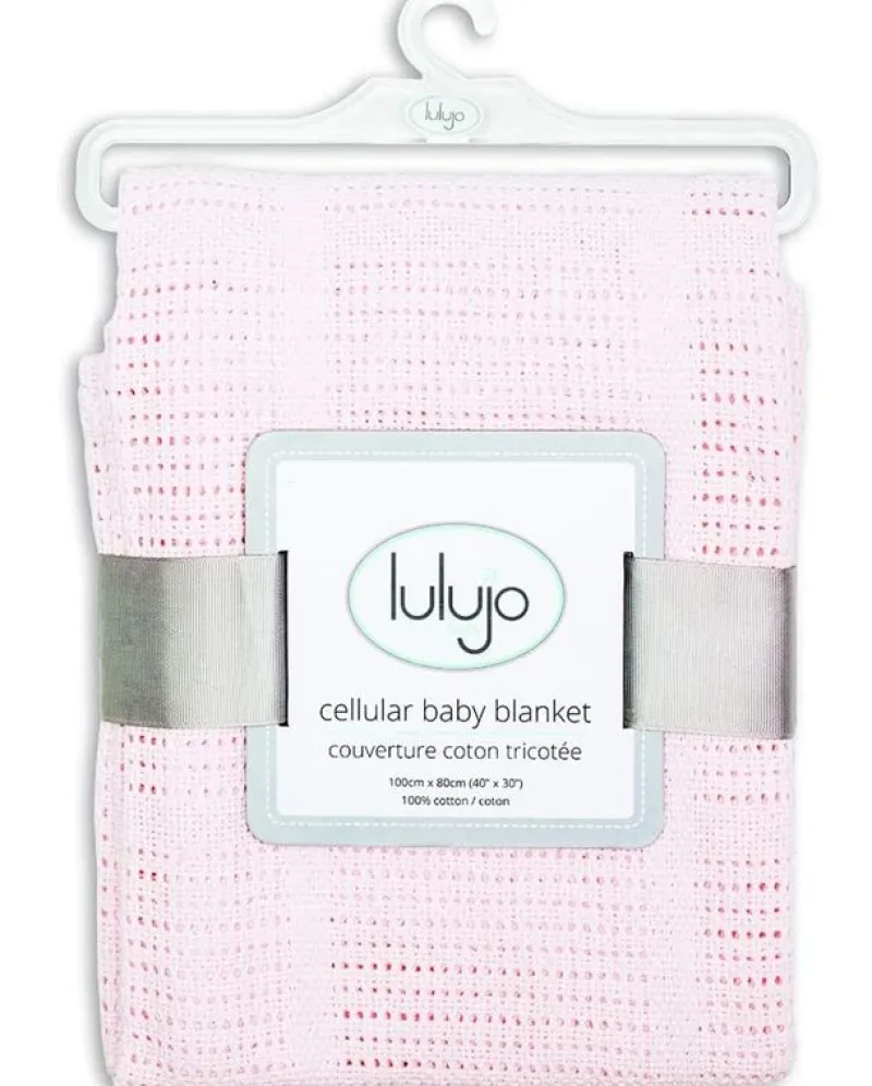 Lulujo Manta De Punto De Algodon - Rosa - ^ Mantas Y Pañales