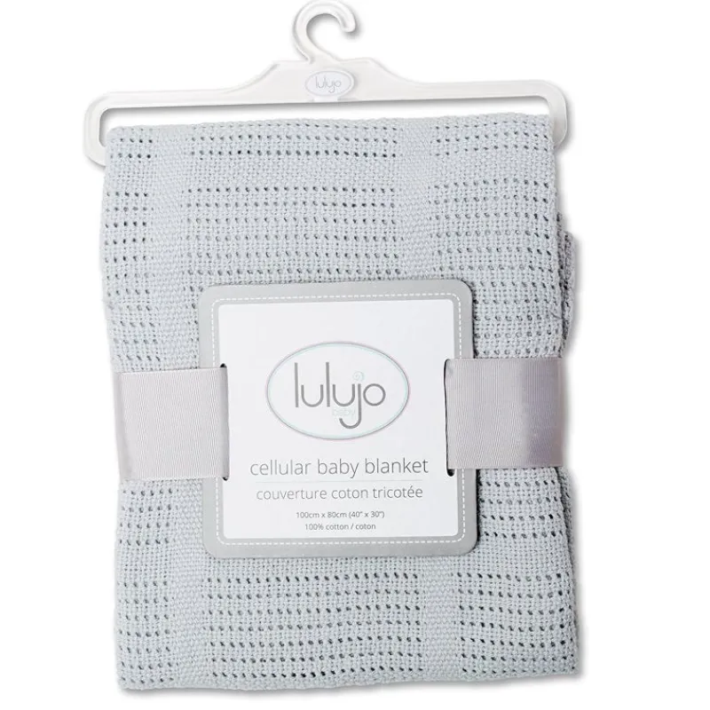 Lulujo Manta De Punto De Algodon - Gris - ^ Mantas Y Pañales