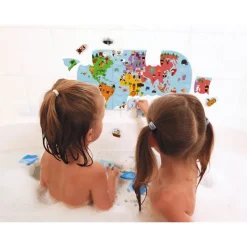 Janod Mapa De Rompecabezas De Los Exploradores Del Baño - ^ Puzzles De 20 A 48 Piezas