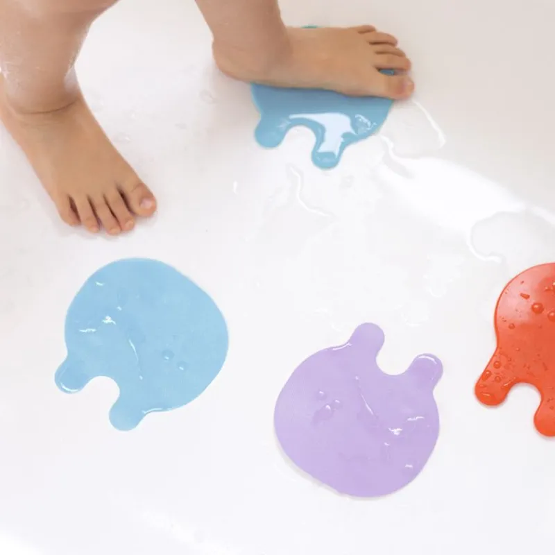 Quut Medusas De Baño Antideslizantes Grippi Azul Coral - ^ Juguetes Para El Baño
