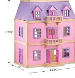 Melissa & Doug Melissa And Doug Casa De Muñecas Amueblada De Madera^ Casas De Muñecas