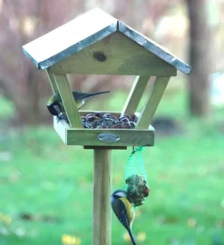 Esschert Design Mesa De Alimentacion En El Poste - ^ Cajas Nido Y Comederos Para Animales