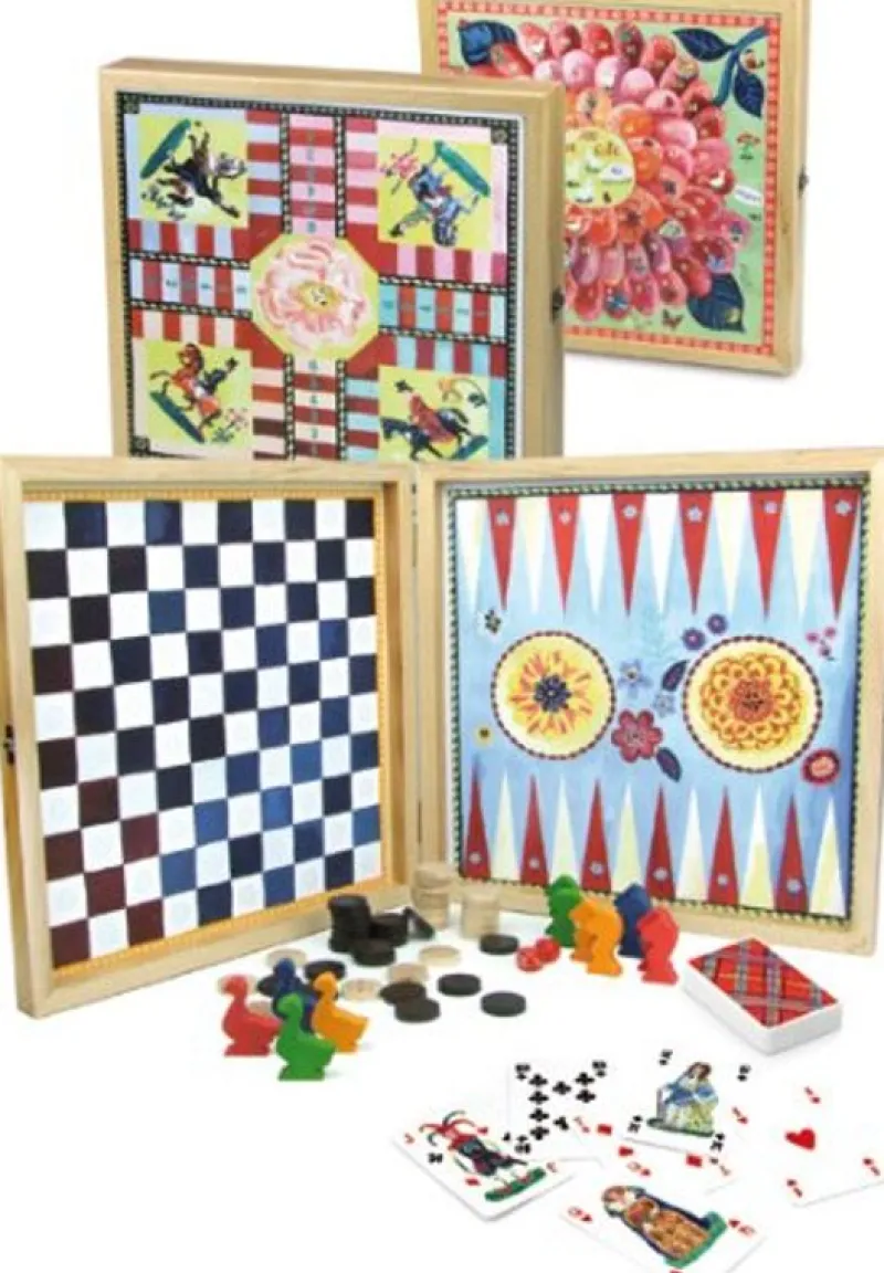 Vilac Mi Bonita Caja De Juegos Bucolicos - ^ Ajedrez, Damas, Caballitos...