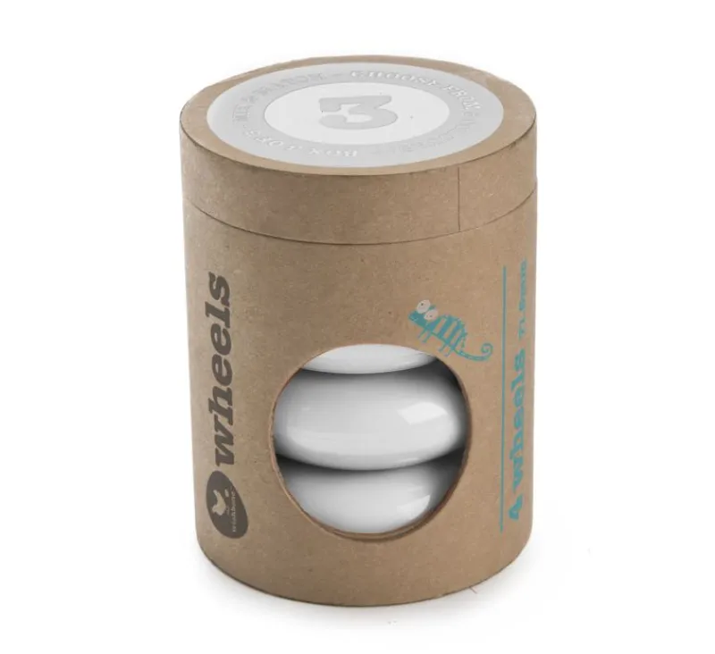 Wishbone Design Studio Mini Flip - Juego De 4 Ruedas - Blanco - ^ Transportistas