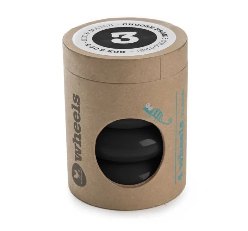 Wishbone Design Studio Mini Flip - Juego De 4 Ruedas - Negro - ^ Transportistas