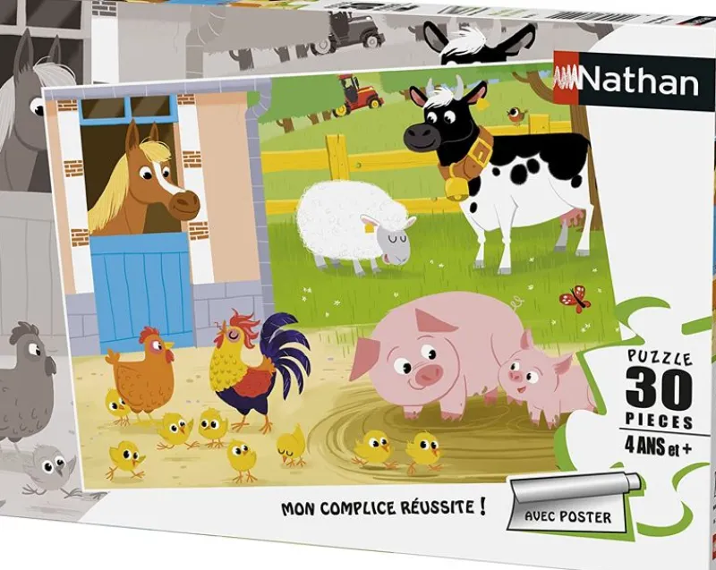 Nathan Mis Amigos De La Granja Puzzle 30 Piezas - ^ Puzzles De 20 A 48 Piezas